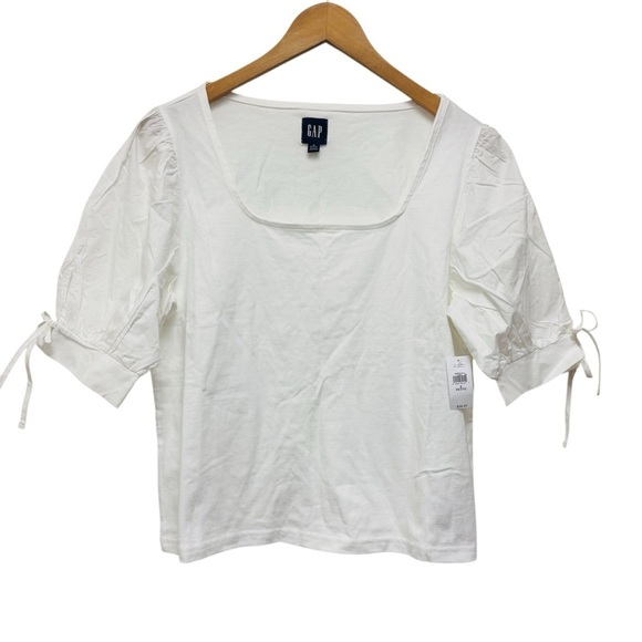 NWT Gap Tie Sleeve Square Neck Top - Picture 1 of 10